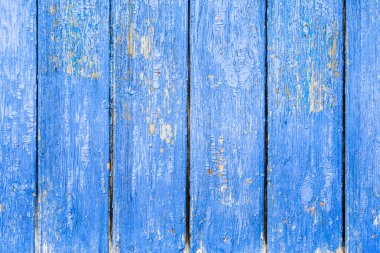 Arka plan. Mavi ve eski çatlak boya lı panolar.
