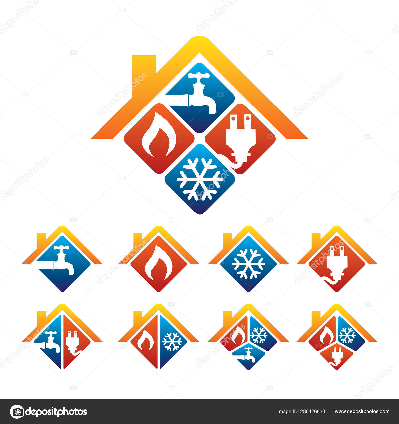 Réseau Plomberie Chauffage, image size:1600x1700