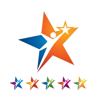 Yıldız logosu simge simgesi vektörulaşmak