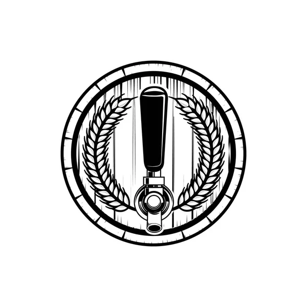 Zanaat Bira, taslak musluk, bira logo grafik varil.