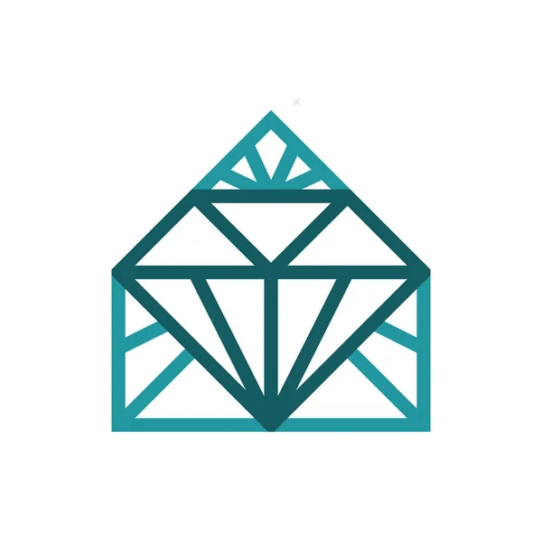 Diamond House nieruchomości logo — Wektor stockowy