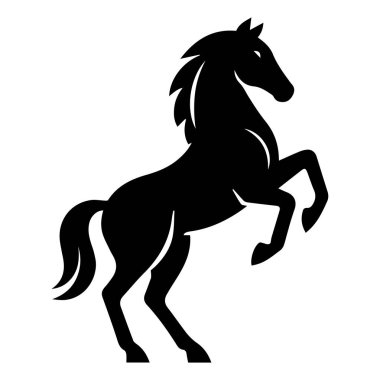 Arka Mustang at silueti simge çıkartması