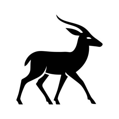 Hareketli bir ceylan simgesinin zarif silueti