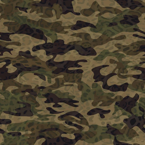 Full Seamless Khaki Dirty Military Camouflage Texture Pattern Vector Distressed — Stock Vector