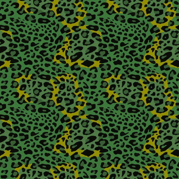 Patrón Completo Piel Animal Guepardo Leopardo Sin Costura Diseño Verde — Archivo Imágenes Vectoriales