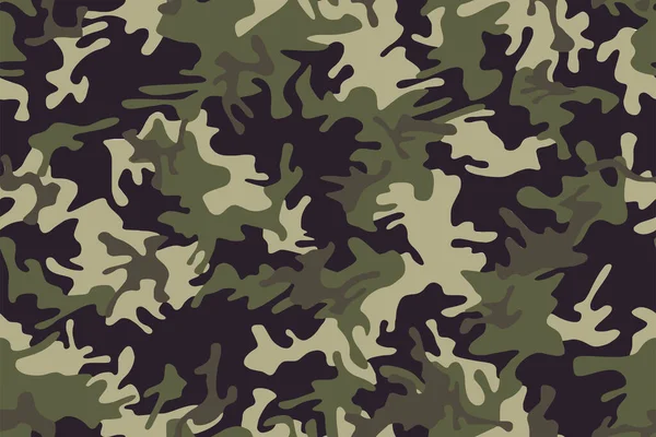 Vetor Padrão Pele Camuflagem Militar Abstrato Sem Costura Completo Para — Vetor de Stock