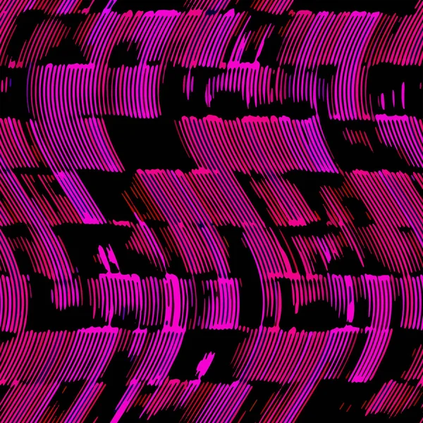 Полностью Бесшовные Абстрактные Волновые Линии Рисунка Печати Ткани Разноцветный Вертикальный — стоковый вектор