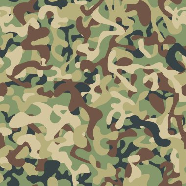 Dekor ve tekstil için kusursuz, soyut askeri kamuflaj deri modeli vektörü. Tekstil kumaş baskı ve duvar kağıdı avlamak için ordu maskeleme tasarımı. Moda ve ev tasarımı için tasarım.