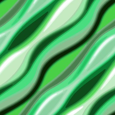 Kusursuz Yeşil Suluboya Dalga Vektörü çizimi. Kadın giyimi ve ev tasarımı için yumuşak sanatsal yaratıcı desen. Yazdırmak için Kullanılabilir.