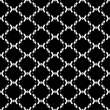Dekor ve tekstil için kusursuz modern geometrik desen. Tekstil kumaş baskı ve duvar kâğıdı için siyah beyaz şekil. Moda ve ev tasarımı için soyut çok amaçlı model tasarımı