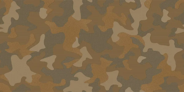 Vector Patrón Piel Camuflaje Militar Abstracto Sin Costuras Completo Para — Vector de stock