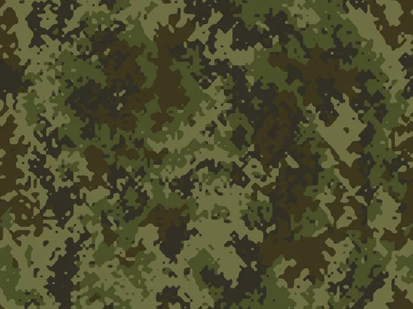 Vector Patrón Piel Camuflaje Militar Abstracto Sin Costuras Completo Para — Vector de stock