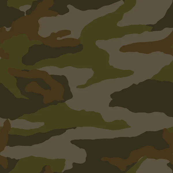 Vollständige Nahtlose Militärische Tarnung Dunkle Textur Hautmustervektor Für Textilien Verwendbar — Stockvektor
