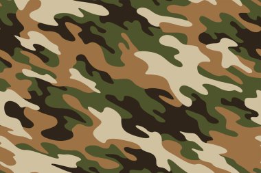 Askeri tekstil için tam kusursuz kamuflaj dokusu deri modeli vektörü. Ceket Pantolonu, Gömlek ve Şort için kullanılabilir. Kumaş baskısı ve duvar kağıdı avlamak için ordu kamuflaj tasarımı. 