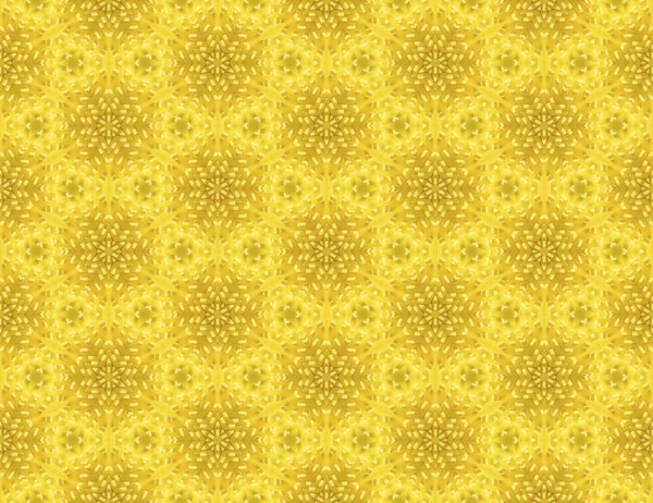 无缝抽象栅格图案与黄色花的图案 — 图库照片