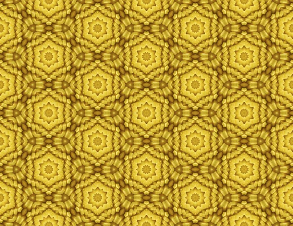 Naadloze Abstracte Rasterpatroon Met Een Motief Van Een Gele Bloem — Stockfoto