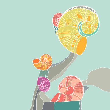 Renkli yaprakları ile dikişvektör arka plan