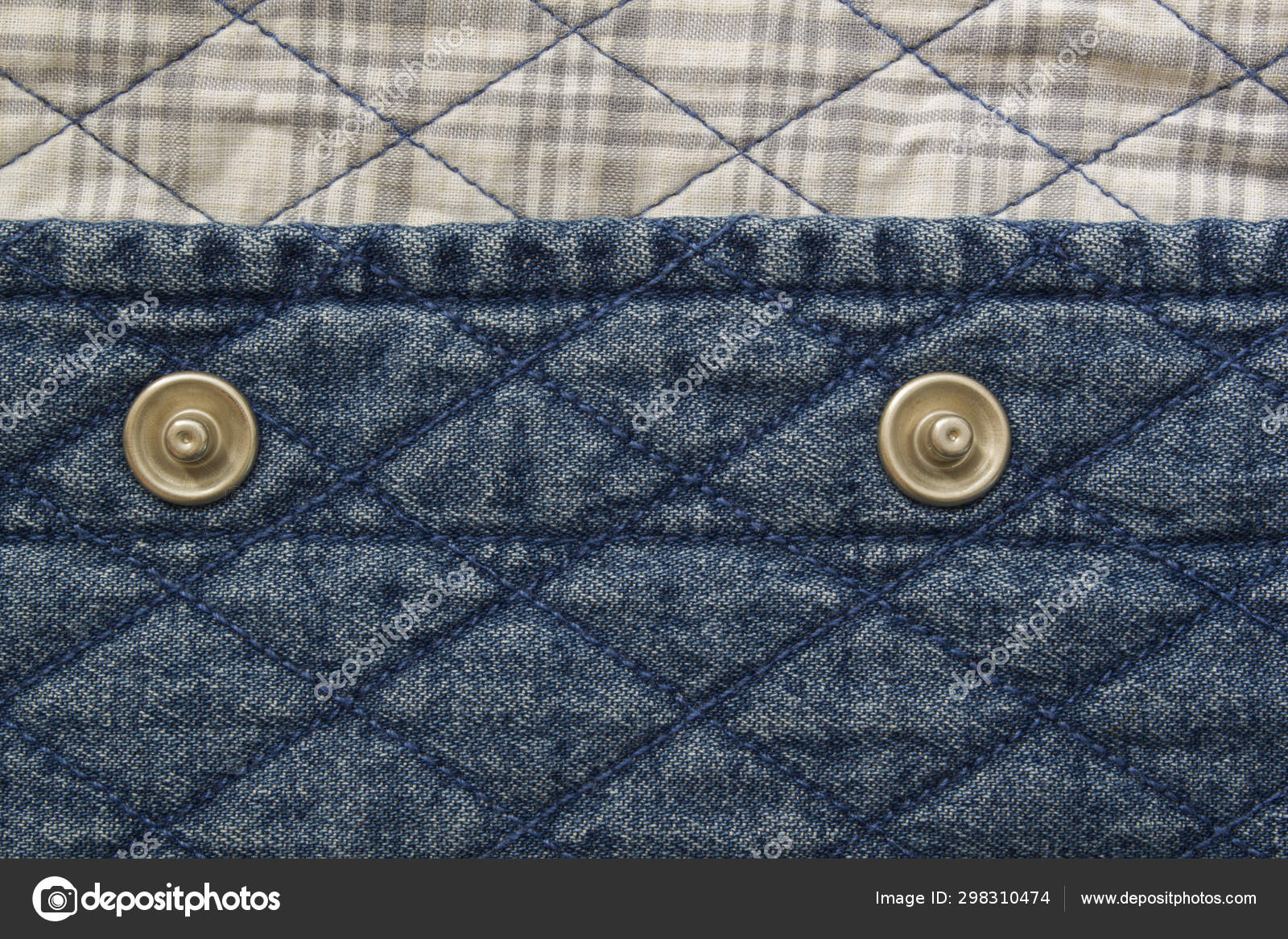 quilted denim fabric