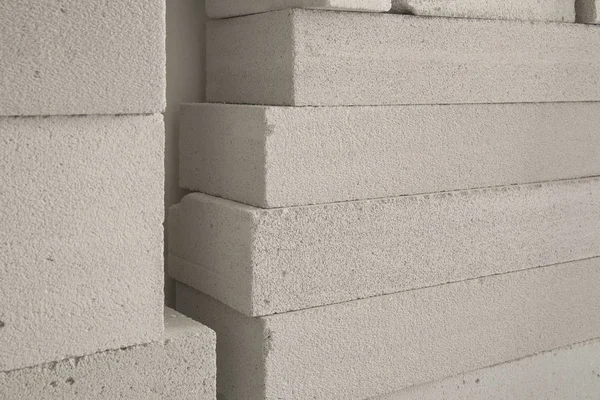 Abstrato parede de concreto cinza e branco bloco parede textura fundo — Fotografia de Stock