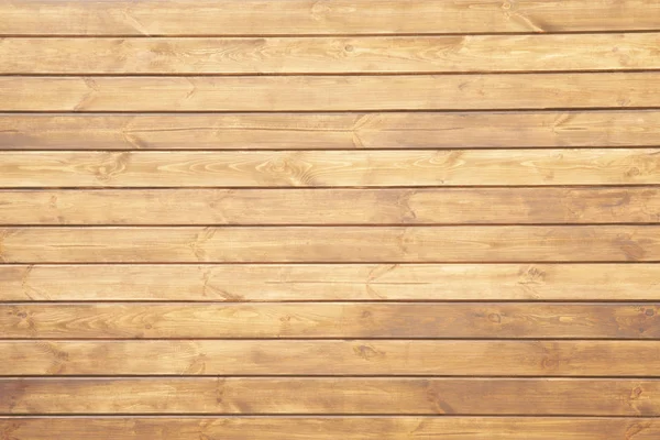 Textura de madera marrón claro con tablones horizontales, escritorio o superficie de pared — Foto de Stock