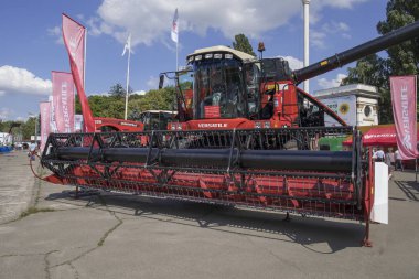 Kyiv Ukrayna - 14 Haziran 2019: Modern tarım makineleri sergisi