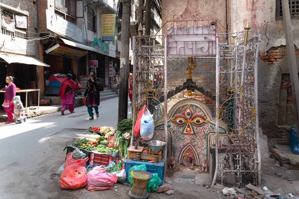 Nepal Katmandú Lugar Santo Templo Mercado — Foto de Stock