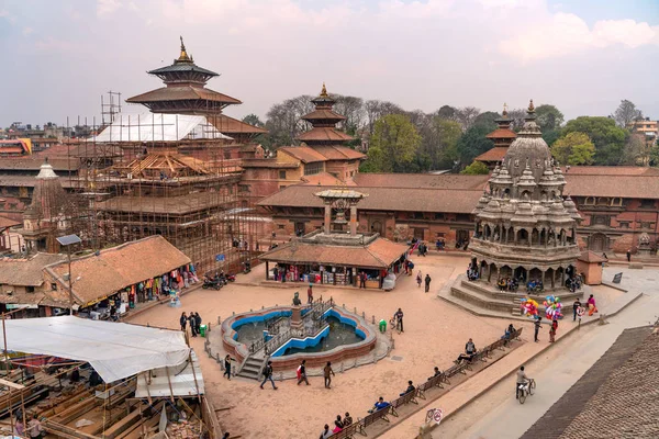 Nepál Kathmandu Náměstí Patan Durbar Střechy — Stock fotografie