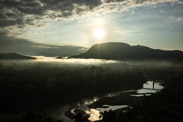 Vista Dramática Naturaleza Luang Prabang Laos —  Fotos de Stock