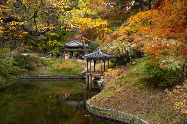 Palacio Real Con Jardín Seúl Corea Del Sur —  Fotos de Stock