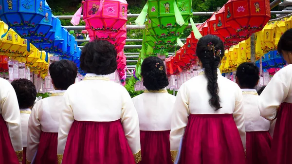 Ulsan Coreia Sul Maio 2018 Templo Budista Coreia Sul Multidão — Fotografia de Stock