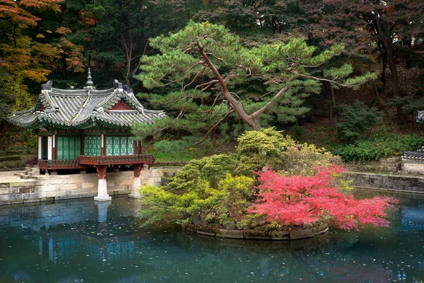 Palacio Real Con Jardín Seúl Corea Del Sur —  Fotos de Stock