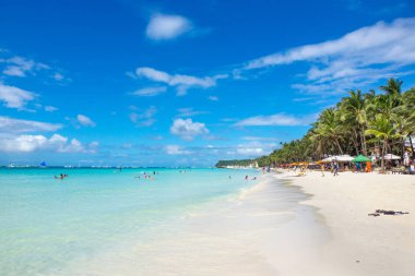 Yapak, Filipinler - 13 Kasım 2016: Boracay plajı manzarası.