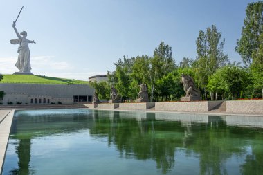 Volgograd, Rusya - 18 Haziran 2016: Mamayev Kurgan'da 