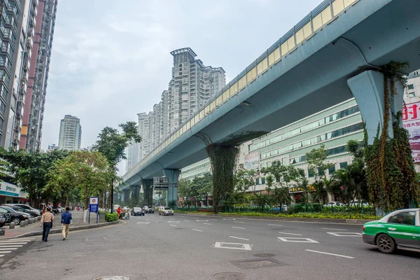 Xiamen Kina Januari 2017 Gata Med Bilar Och Människor — Stockfoto