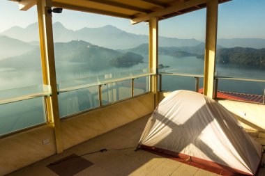 Tayvan'da güneş ay gölü görünümü