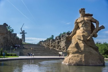 Volgograd, Rusya - 18 Haziran 2016: Mamayev Kurgan'da 