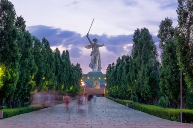 Volgograd, Rusya - 18 Haziran 2016: Mamayev Kurgan'da 