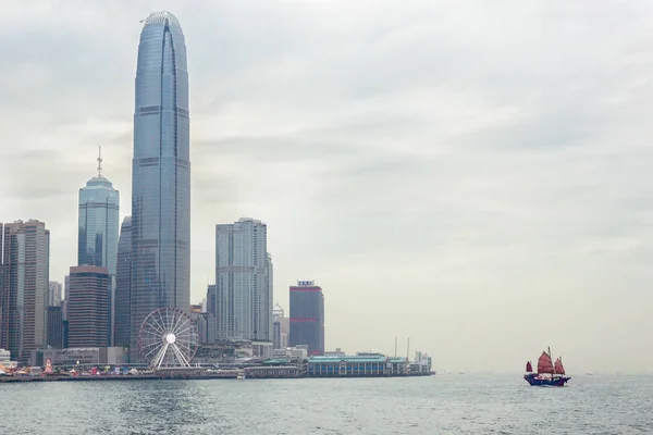 Hong Kong Kina December 2017 Utsikt Över Hamnen Och Havet — Stockfoto