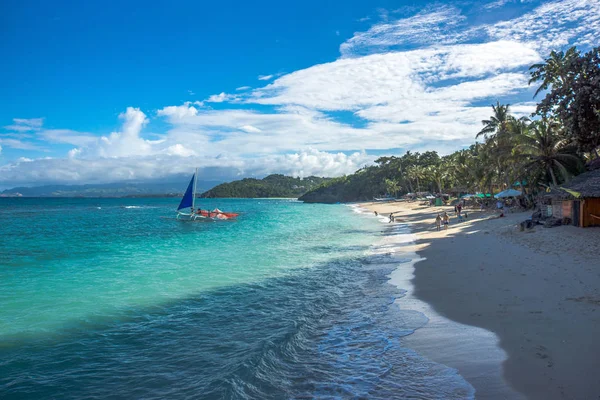 Yapak Philippinen November 2016 Touristisches Boot Und Küste Vor Ort — Stockfoto