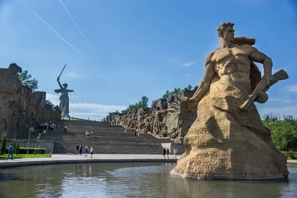 Volgograd, Rusya - 18 Haziran 2016: Mamayev Kurgan'da 