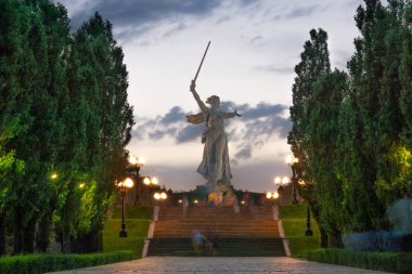 Volgograd, Rusya - 18 Haziran 2016: Mamayev Kurgan'da 