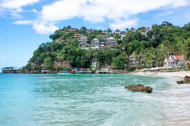 Yapak, Filipinler - 13 Kasım 2016: Boracay plajı ve insanları