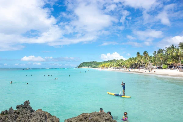 Yapak Filipinler Kasım 2016 Boracay Plajı Manzarası — Stok fotoğraf