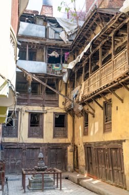 Nepal, Katmandu, eski Nepal evi.