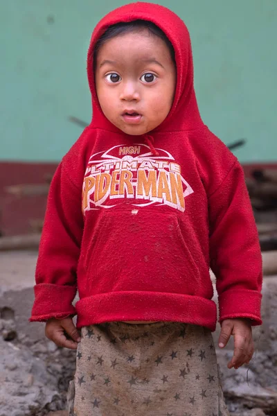 尼泊尔西帕格特 2019年7月28日 来自村庄的小男孩 — 图库照片
