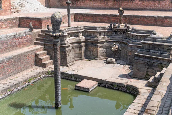 Bhaktapur Durbar Square Nepal Water Pond — Stock Photo, Image