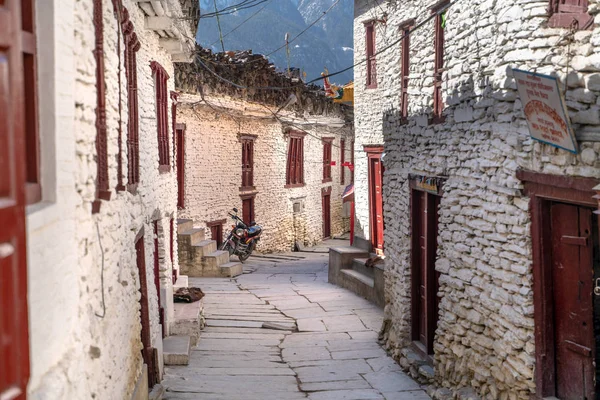Nepal Uitzicht Annapurna Trail Track Marpha Village — Stockfoto