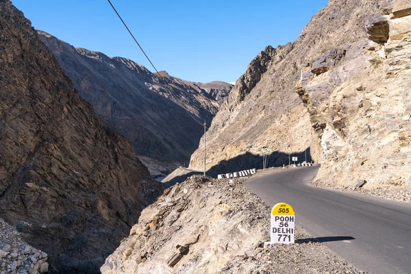 Señal Carretera Valle Spiti India — Foto de Stock