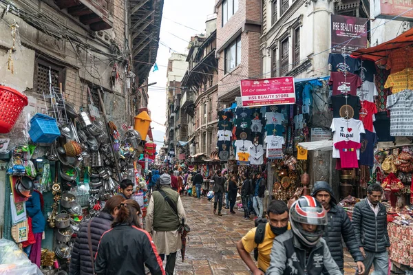 Katmandu Marca 2019 Rynek Towarów Nepalu — Zdjęcie stockowe