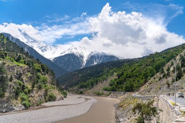 Rekong Peo bölgesi nin görünümü, Hindistan.